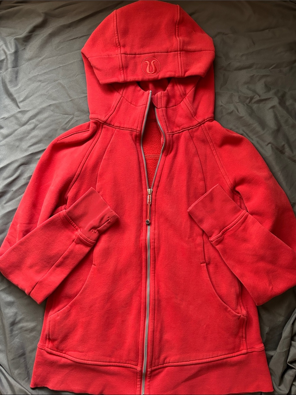 lululemon athletica Red Hooded Full-Zip Utility Jacket